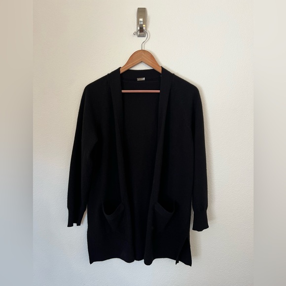 Margaret O'Leary M.O.L. Knits Women's Cashmere Black Cardigan 2-Ply W/Pockets XS - Picture 1 of 9